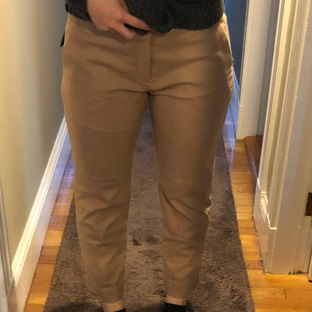 Khaki Cropped Leg Pants